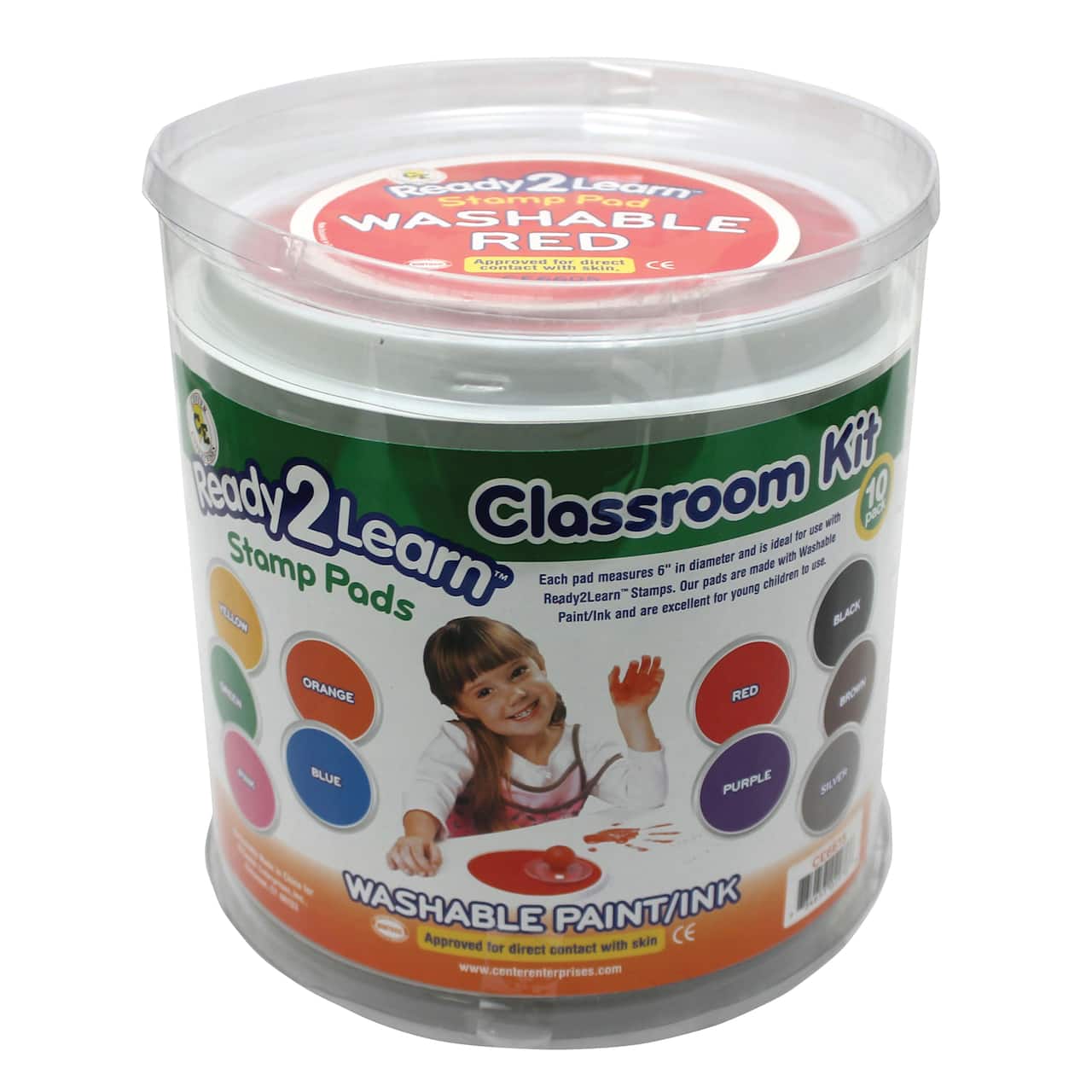 Jumbo Circular Washable Paint/Ink Pad Classroom Kit